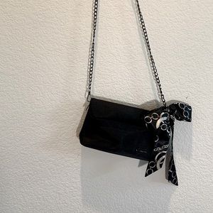 Authentic Chanel makeup bag converted into crossbody bag